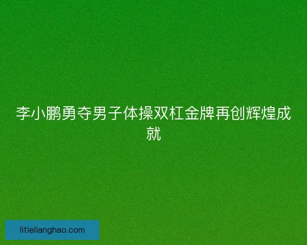 李小鹏勇夺男子体操双杠金牌再创辉煌成就