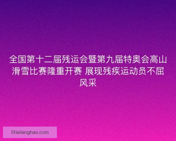 全国第十二届残运会暨第九届特奥会高山滑雪比赛隆重开赛 展现残疾运动员不屈风采