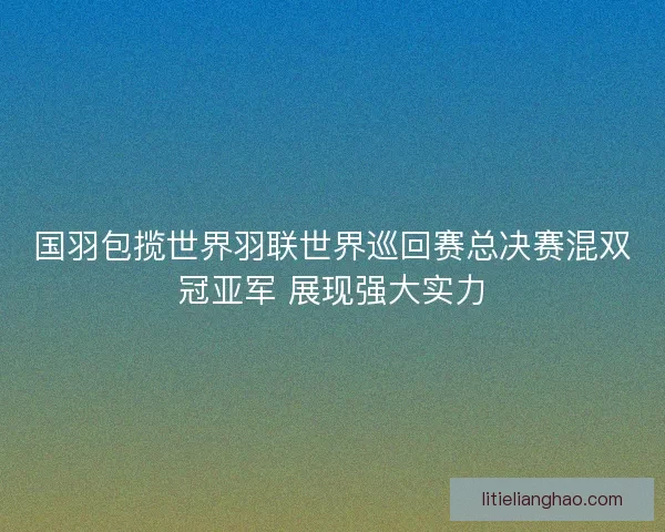 国羽包揽世界羽联世界巡回赛总决赛混双冠亚军 展现强大实力